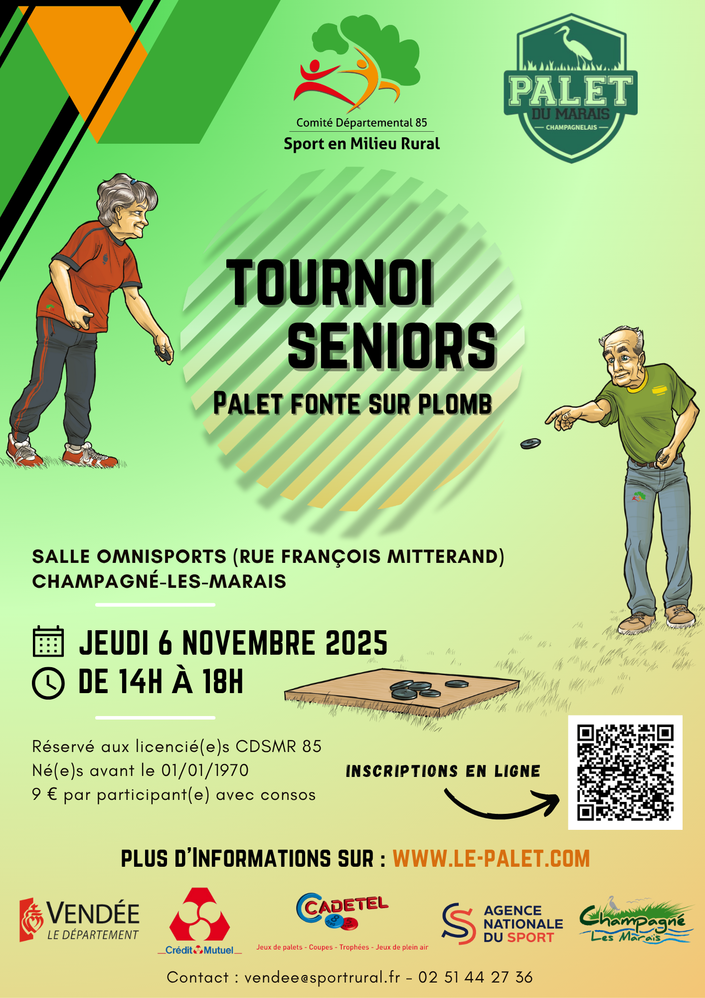 Tournoi séniors palet fonte Champagné les Marais 2025 !