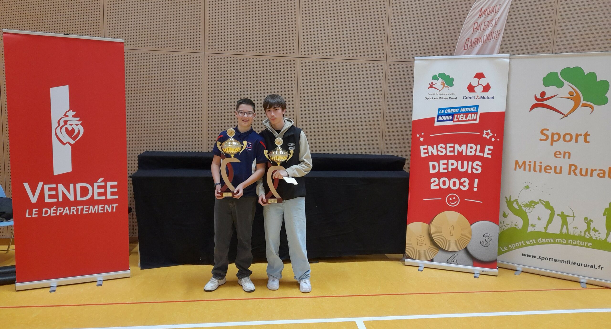Evan SOULARD et Maël DRANSARD, vainqueurs de la 29ème Coupe de Vendée Jeunes Crédit Mutuel !